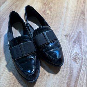 Aldo Shiny Black Loafers for Women